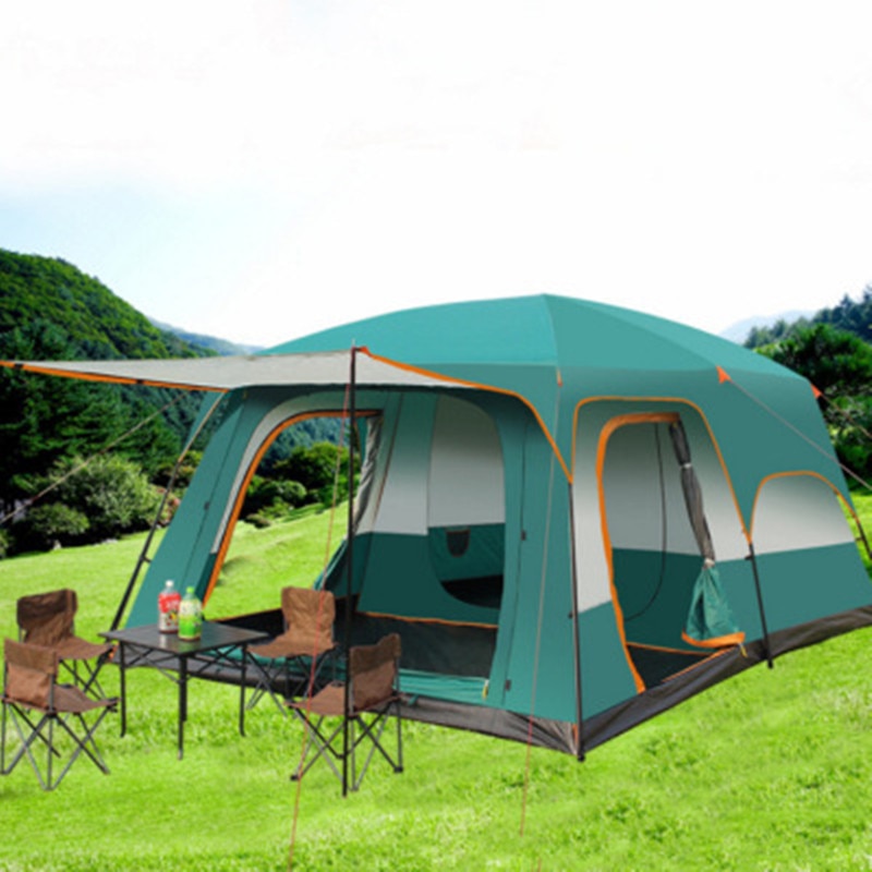 2- Bedroom Leisure Rainproof Double - Decker Camping Tent