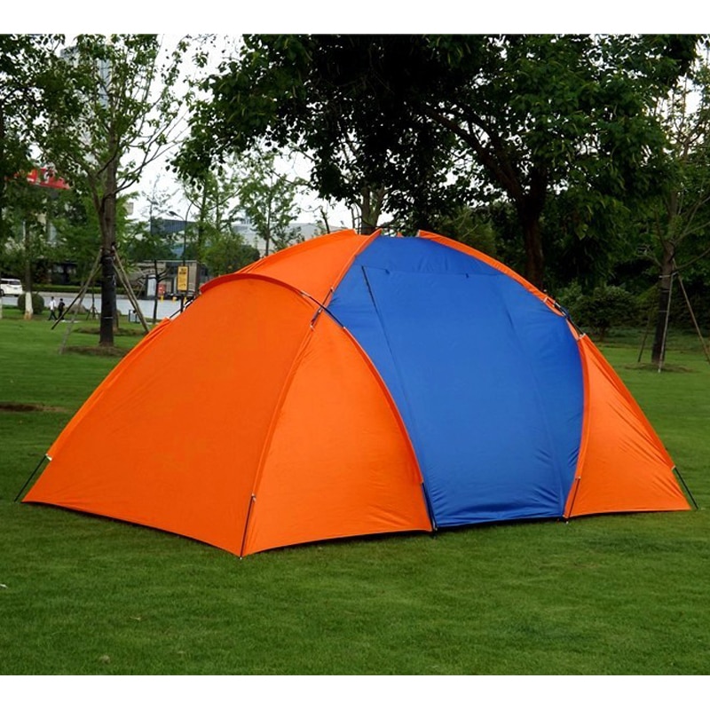 5-8 Person Large Capacity Double Layer Waterproof Travel / Camping Tent