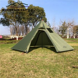 3-4 Person Ultralight Pyramid Tent with Chimney Hole