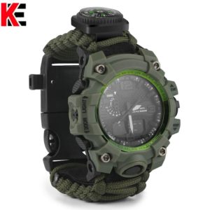 Waterproof Emergency Wristband Outdoor Paracord Survival Watch