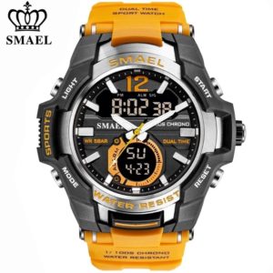 SMAEL 50M Waterproof Big Dial Quartz Digital Military Watches for Men