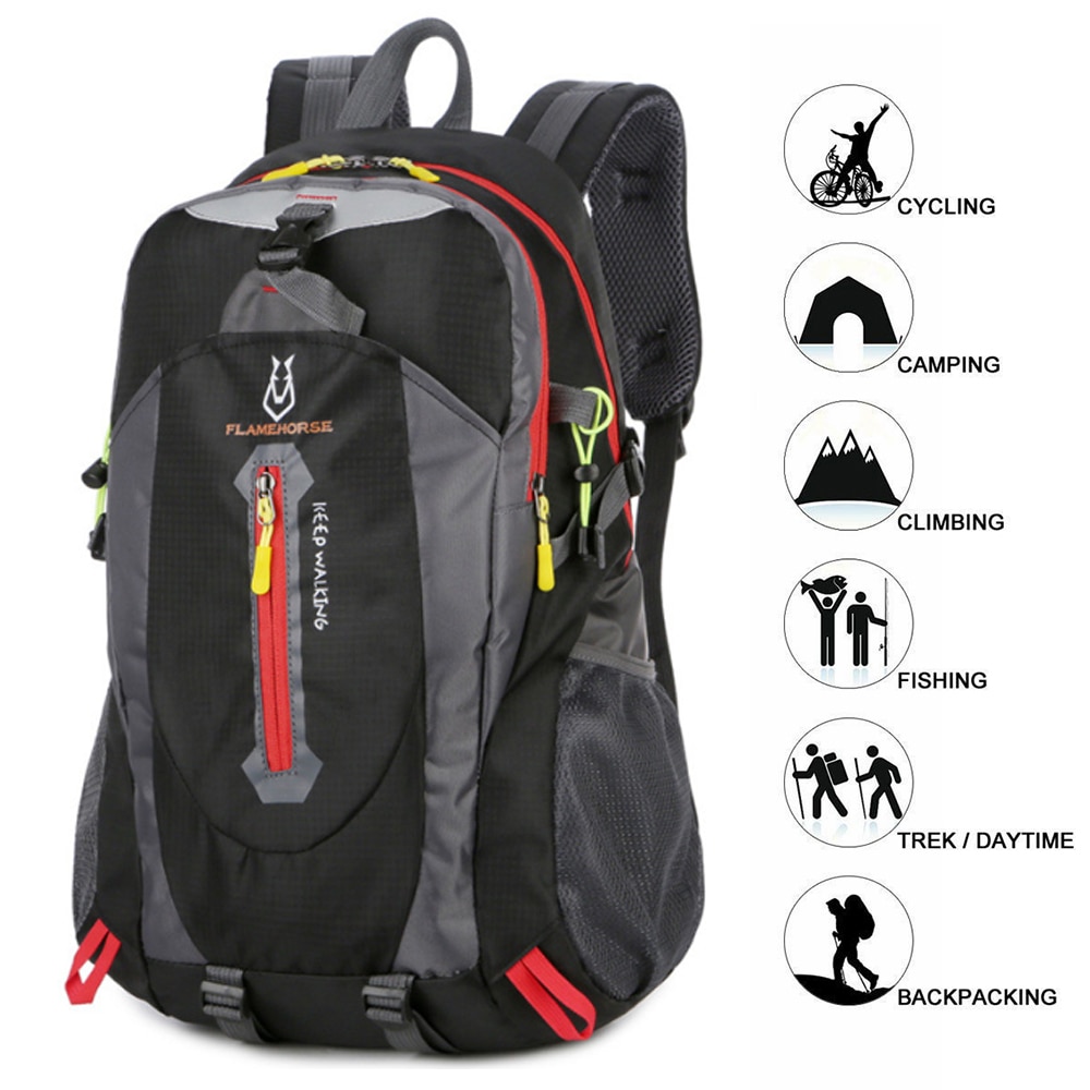 Outdoor Waterproof Hiking Backpack 40L Mountaineering Camping Travel Bag Rucksac 